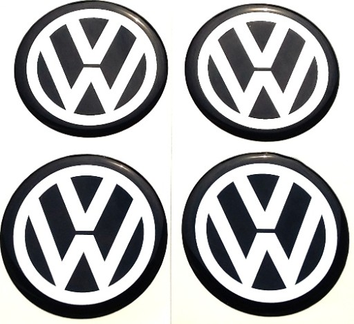 NAKLEJKI NA KOŁPAKI FELGI VOLKSWAGEN 90 MM
