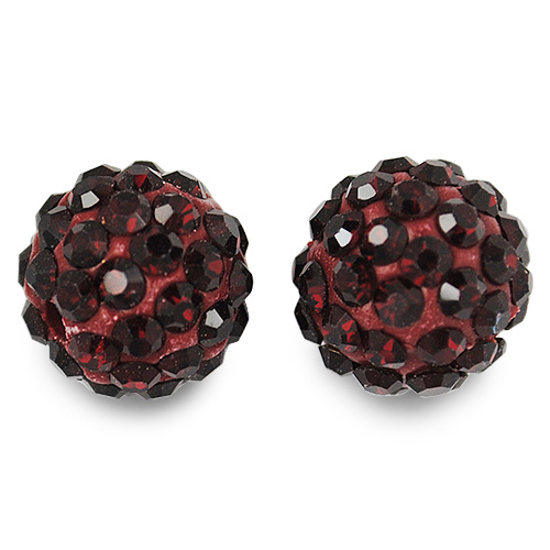 Koraliki KULE SHAMBALLA 10mm kulki DARK RED 1szt