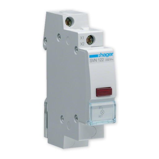 HAGER LAMPKA MODUŁOWA LED CZERWONA 230V SVN122