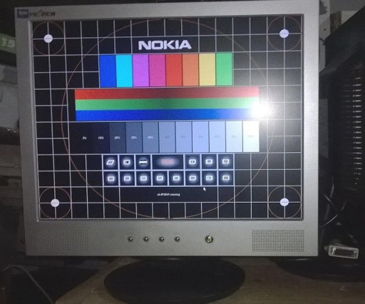 Monitor LCD 17' GŁOŚNIKI Kable Audio DVI VGA Gw/FV
