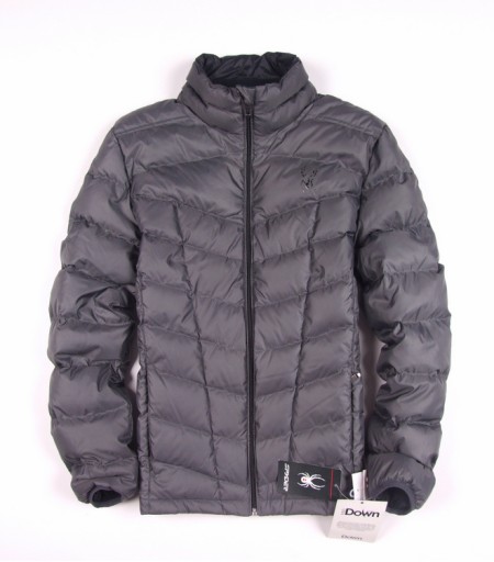 SPYDER NEW GUNMETAL 550 DOWN POLAR JACKET r M