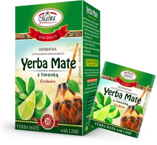 MALWA TEA HERBATA YERBA MATE Z LIMONKĄ 20 TB