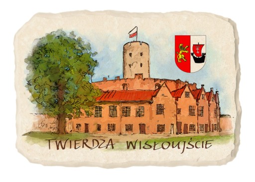 Magnes kamień pamiątka GDAŃSK WISŁOUJŚCIE 169