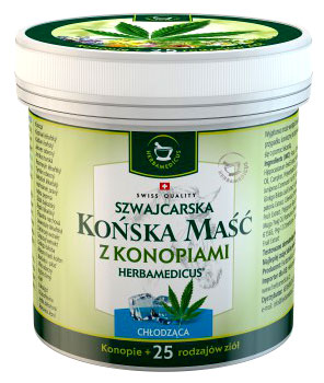 Końska maść konopna chłodząca szwajcarska 250ml