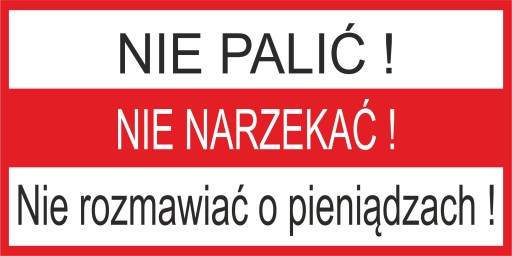 INZP10 nie palić .... śmieszna naklejka 7,5x15 cm