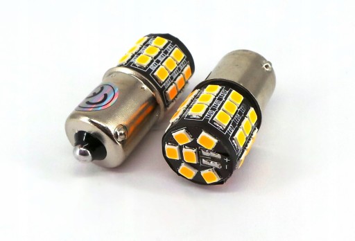 żarówka LED P21W, BA15S 12V CANBUS pomarańczowa