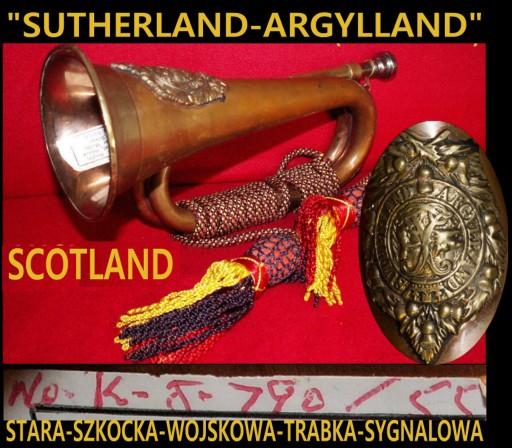 wojskowa trabka sygnalowa SUTHERLAND ARGYLLAND HIT