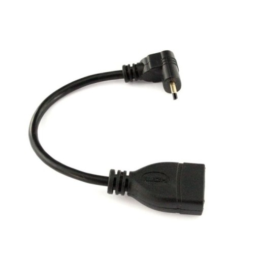 Kabel Adapter Kątowy HDMI do micro HDMI GÓRNY 16cm