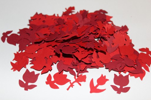 scrapki KWIATKI TULIPANY I RÓŻE 2,5cm 50szt nr16
