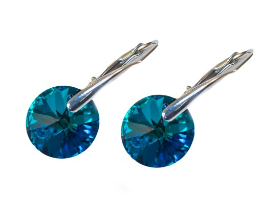 Satelitki 12mm kolczyki Rivoli SREBRO