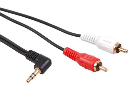 KABEL Przewód mini jack 3.5mm-2xcinch kątowy 10m