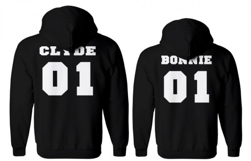 bluzy dla par z kapturem BONNIE i CLYDE roz.XXL