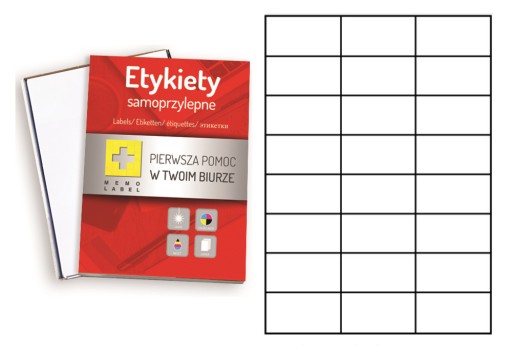 Etykiety samoprzylepne A4 100 ark. 70x37mm 24 szt