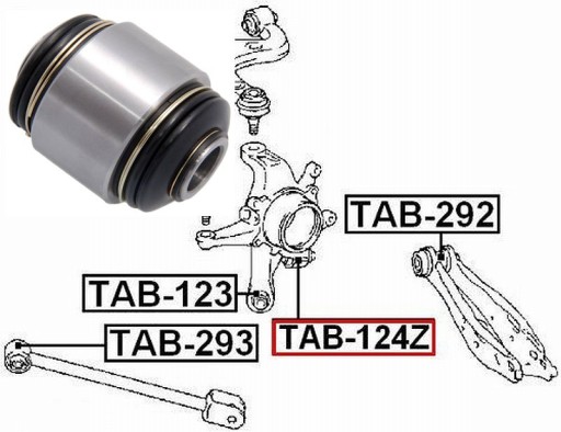 Tuleja pływająca zwrotnicy LEXUS GS300 400 GX 400