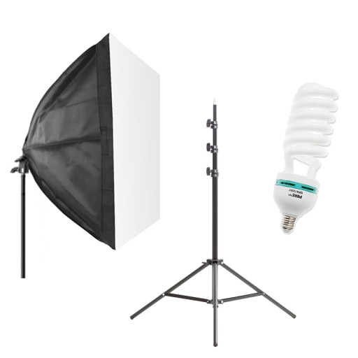 Domowe studio foto SOFTBOX 40x40cm 400W makijaż