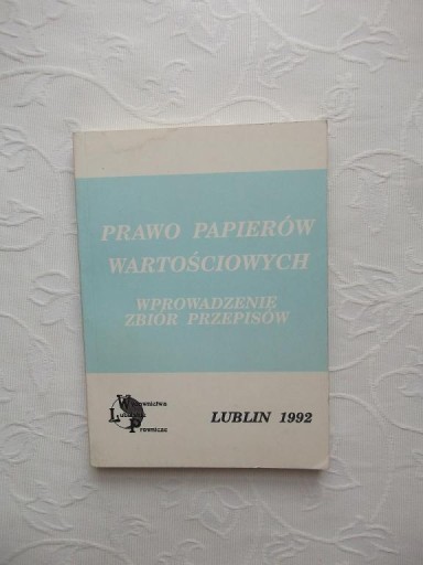 PRAWO PAPIERÓW WARTOŚCIOWYCH/AKCJE OBLIGACJE GIEŁD