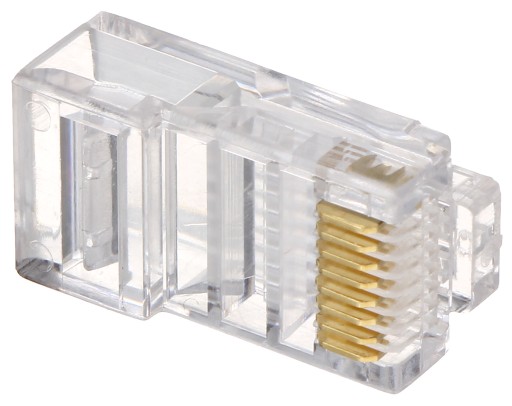 Wtyk przelotowy RJ45T*P100 opakowanie 100szt. ABCV