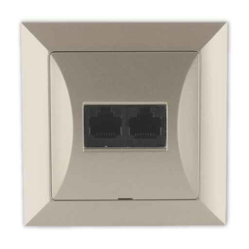 OPAL GNIAZDO KOMPUTERx2 RJ-45 SATYNA GTP-22 OP