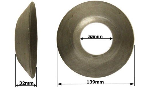 Kołnierz belki osi nośnej maszyn do wałka 55mm