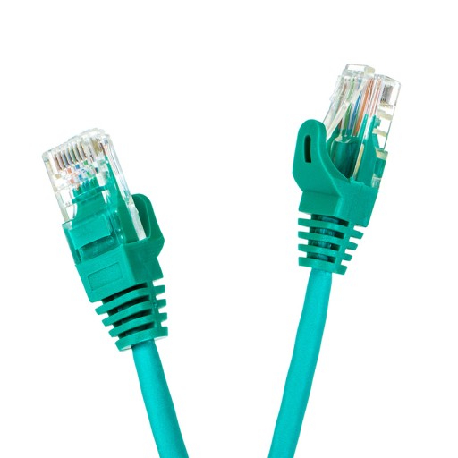 Kabel sieciowy PatchCord Cat 5e RJ45 0,25 zielony