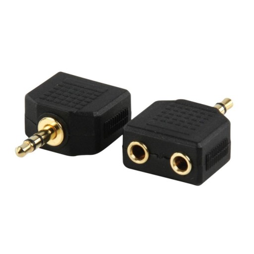 Adapter Jack 3,5mm wtyk - 2x Jack 3,5mm STEREO