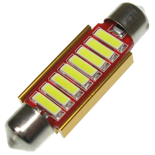 Dioda żarówka sam. LED C5W 42mm 8x SMD rurka 12V