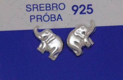 KOLCZYKI WKRĘTY SŁOŃ 10 mm SREBRO 925 B9