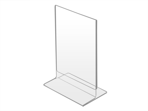 STOJAK NA MENU ULOTKI INFORMACYJNY - DWUSTRONNY PLEXI (pleksi) A7 PIONOWY