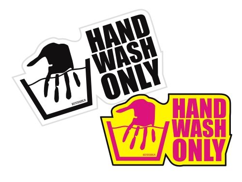 Naklejka Hand Wash Only Wlepka Ręcznie Myte na auto skuter *Wzory