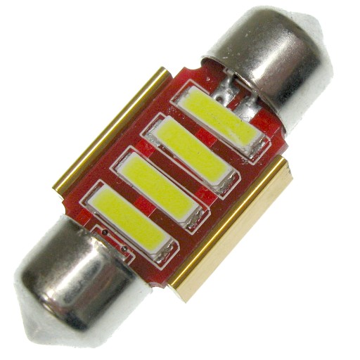 Dioda żarówka sam. LED C5W 31mm 4x SMD rurka 12V