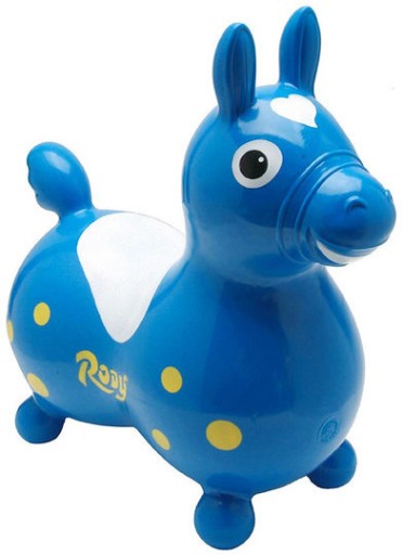 Skoczek do skakania Konik Rody Gymnic niebieski