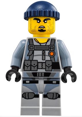 LEGO FIGURKA LUDZIK NINJAGO - SHARK ARMY GUNNER