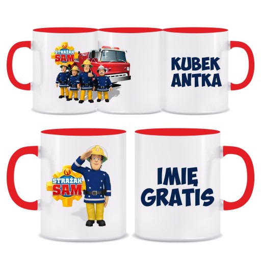 KUBEK STRAŻAK SAM FIREMAN SAM IMIĘ GRATIS MIKOŁAJ