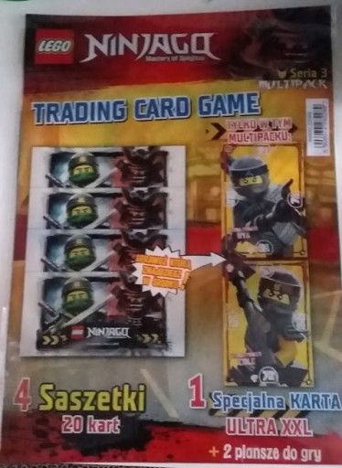 multipack Lego Ninjago 3, 4 saszetki 1 karta XXL