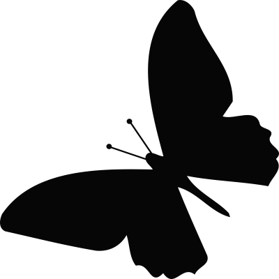 Dekoracyjna naklejka na ścianę samoprzylepna MOTYL do sypialni 35 cm
