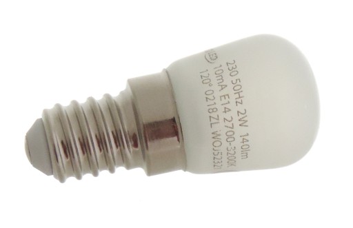 ŻARÓWKA TABLICOWA E14 LED 2W 230V BIAŁA CIEPŁA