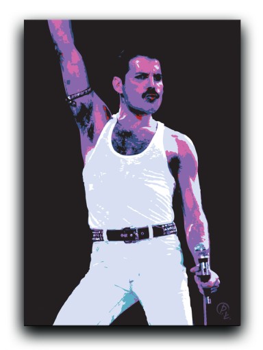 Queen - OBRAZ 60x40 canvas plakat Freddie Mercury