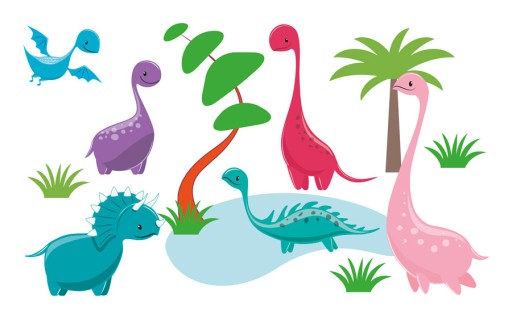 Naklejka ścienna DINOZAURY ! XXL !
