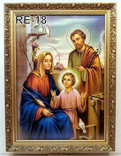 RELIGIJNY 80X60 CM OBRAZ W ZŁOTEJ RAMIE