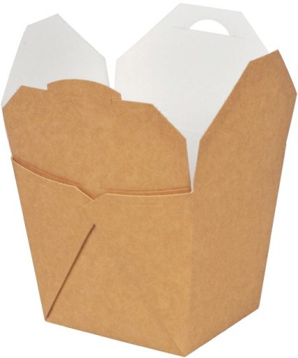 FOOD BOX brązowy opakowanie na kebab noode ryż KRAFT 450ml 80 sztuk