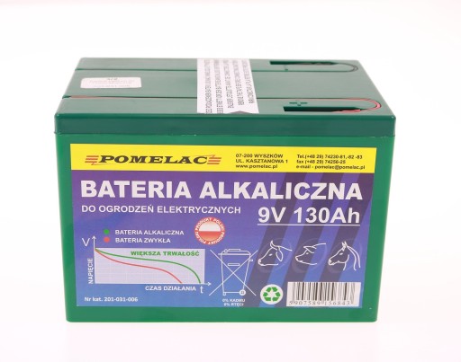 BATERIA PASTUCHA ALKALICZNA 9V 130Ah PASTUCH ELEKT