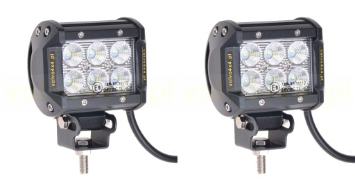 LAMPA ROBOCZE HALOGENY 18W LED CREE 36W ZESTAW 4x4