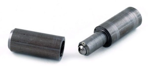 Zawias toczony z kulką, do wspawania fi 27 x 102mm
