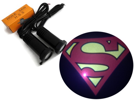 ŚWIATŁA LED POWITALNE LOGO SUPERMAN MAX MOCNE 2x7W