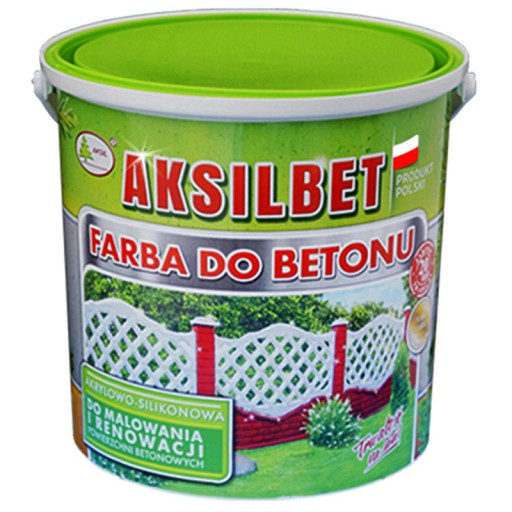 FARBA AKSILBET DO BETONU POSADZEK OGRODZEŃ 1L