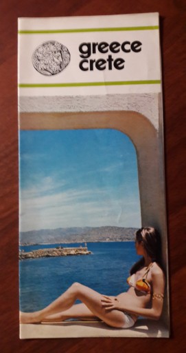 GRECJA - KRETA CRETE stary folder plan 1973 r.