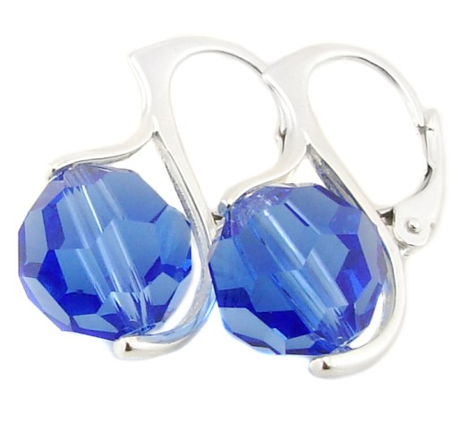 ARSYLION kolczyki kryształek Swarovski Sapphire