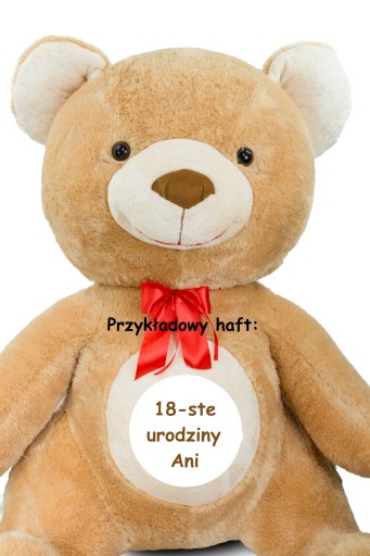 DUŻY MIŚ PLUSZOWY PERSONALIZACJA OLBRZYM 140 CM