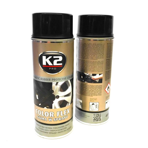 K2 COLOR FLEX GUMA W SPRAYU BLACK L343CP 400ML