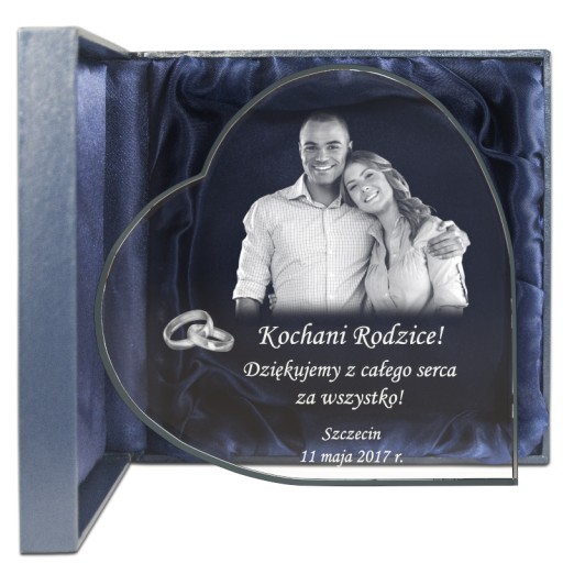 Prezent dla RODZICÓW fotokryształ +personalizacja